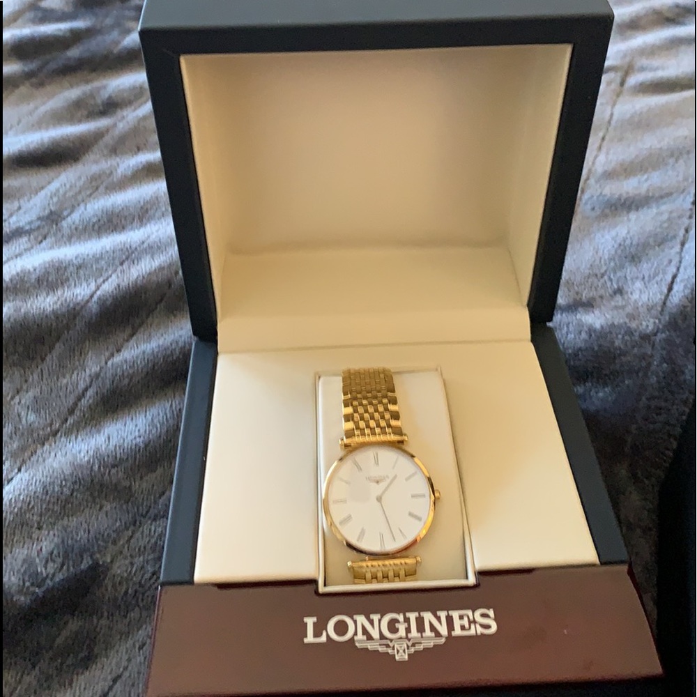 Longines men’s gold tone watch